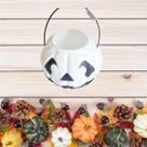 Balde Abóbora branca Grande Decoração Halloween acessório