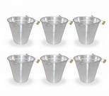 Balde aluminio 18 litros mariotti - kit com 06 baldes