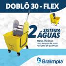 Balde BRALIMPIA Espremedor Mop Úmido Doblô 30L Amarelo Ny108