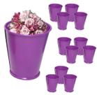 Balde Cachepot de Ferro Para Mesa Festa Evento 15 Anos Pequeno Roxo Com 24 unidades (balde-p-b)