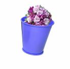 Balde Cachepot De Metal Evento Mini Lilas Kit Com 15 Uni