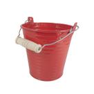 Balde Cachepot metal decoração mini baldinho festa vermelho
