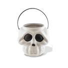 Balde Caveira Cabeça de Esqueleto Branco Halloween Balde Caveira Cabeça de Esqueleto Branco Halloween