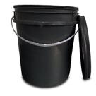 Balde Com Tampa Hermética e Alça 20 Litros Preto Multiuso Resistente