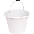 Balde concreto/leite plástico 12l c/ bico branco terraplast
