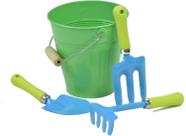 Balde de água com conjunto de ferramentas de jardim para crianças G & F Products