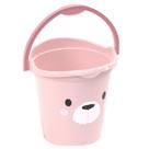 Balde De Bebê Infantil Infantil Decorada Ursinho 8 Litros PlasUtil Azul e Rosa