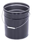 Balde de cabeça aberta em aço Vestil PAIL-STL-RI 19L com capacidade preta