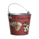 Balde de Cerveja Beer Zone em Metal Vermelho 5L -Dynasty