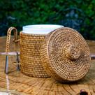 Balde de Gelo em Rattan Bahali 24x26 cm