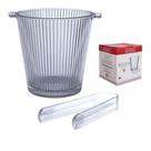 Balde De Gelo Em Vidro Graffiato Com Pegador 880ml