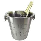 Balde de gelo estampado para vinho de inox 4 litros 21cm