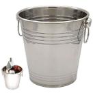 Balde de Gelo Inox 4,5 Litros Bebida Cerveja Drink Festa Aniversario Evento Festa Reuniao Comemoraçao Lazer