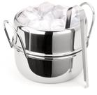 Balde De Gelo Inox Com Alças Acompanha Pegador Pinça 1,5 Litros Bar Festa Drinks Bebidas Geladas Alto Padrão Qualidade Forma Inox
