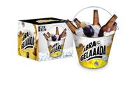 Balde de gelo metal decorado temas cerveja - abra uma gelada - Brasfoot Presentes