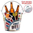 Balde De Gelo Para Cerveja Estampado Em Metal Galvanizado 4,8 Litros Balde De Gelo Para Cerveja Estampado Em Metal Galvanizado 4,8 Litros