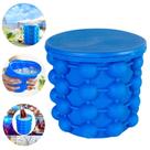 Balde de Gelo Silicone Térmico Bebidas Geladas Estilo Portátil Verão Praia Balde Congelar Cooler Suporta até 120 Cubos