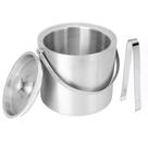 Balde De Gelo Tampa E Pegador Aço Inox Parede Dupla