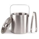 Balde De Gelo Tampa E Pegador Aço Inox Parede Dupla Balde De Gelo Tampa E Pegador Aço Inox Parede Dupla