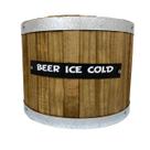 Balde De Madeira Ice Cold Bebida Cerveja Bar Churrasco
