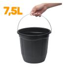 Balde De Plástico 7,5l Alça De Metal Limpeza Geral Organização Durável