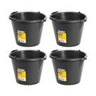 Balde de plástico preto 12 L extra reforçado 4 unidades - Vonder