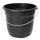 Balde de plastico redondo preto com alca de metal 5l 19x23cm de ø Balde de plastico redondo preto com alca de metal 5l 19x23cm de ø