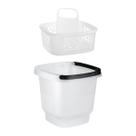 Balde de Plástico Slim Resistente com Cesto Organizador de Produtos de Limpeza 4L - UZ