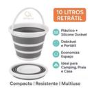 Balde dobrável 10l multiuso portátil resistente economia de espaço