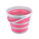 Balde Dobrável para Carro ZIMISI 10L Portátil Rosa Balde Dobrável para Carro ZIMISI 10L Portátil Rosa
