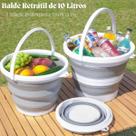 Balde Dobrável Retrátil Fléxivel de Silicone 10 litros com Alça