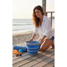 Balde Dobrável Silicone 10L Flexível Verde - Prático P/ Casa