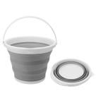 balde drobavel retratil 10lt silicone multi uso com alça flexivel pratico