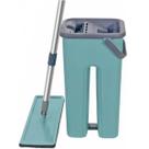 Balde Flat Mop Esfregão Limpa Lava e Seca Rodo Gira 360