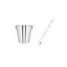 Balde Gelo 4,5L Colher Bailarina Garfo Inox Drink Bartender Balde Gelo 4,5L Colher Bailarina Garfo Inox Drink Bartender
