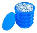 Balde Gelo Silicone Ice Genie Faz 40 Cubos Azul