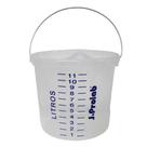Balde Graduado de Polipropileno Transparente 12 L J.Prolab