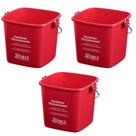 Balde higienizante Noble Products Small Red 3L - Conjunto de 3 Balde higienizante Noble Products Small Red 3L - Conjunto de 3