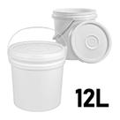 Balde Industrial 12 Litros Livre Bpa Branco Atóxico - Jaguar Plasticos