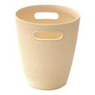 Balde/Lixeira Plástica 22cm Creme - Quanhe