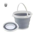 Balde Multiuso Retrátil 5L Dobrável Limpeza Silicone c/ Alça