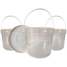 Balde para colocar pretinho transparente 2.2L 3 Pçs