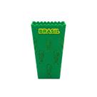 Balde Pipoca Tematico Copa do Mundo Brasil Futebol Cor:Verde