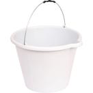 Balde Plástico Extra Reforçado Branco 12-L, Concreto/Leite, Com Bico - Com 06 unidades