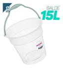 Balde Plástico Redondo 15 Litros De Limpeza Sanremo Organização Resistente