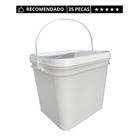 Balde Retang 3.6Lts De Agua No Quarto - 35 Pçs