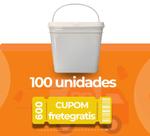 Balde Retangular 3,6 Litros com Tampa Lacre de Segurança - Kit com 100 Peças Balde Retangular 3,6 Litros com Tampa Lacre de Segurança - Kit com 100 Peças