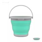 Balde Retrátil 5 Litros Alça Reforçada Versátil Dobrável Silicone Verde Flash Limp Agua Sanfonado