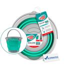 Balde retratil 5l verde agua original flash limp reforcado