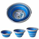 Balde Retrátil Dobrável Azul 10 Litros Silicone Multiuso Prático